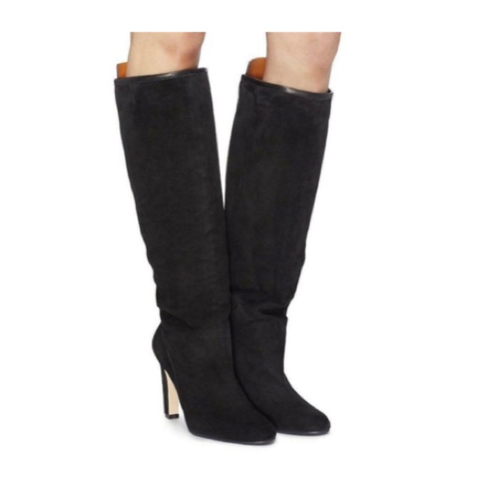 Stuart Weitzman Charlie Black Suede Boots